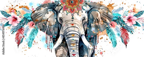 Bohemian Elephant with Mand...