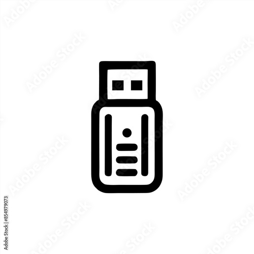 Simple USB Flash Disk Vector with Minimalist and modern design