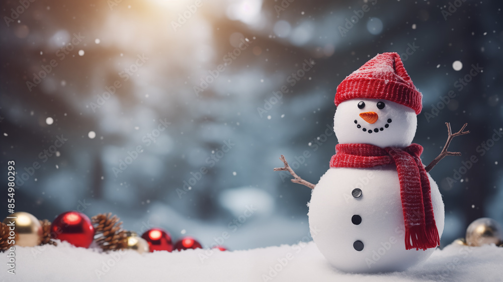 Snowman in winter snow
Snowman in winter snow