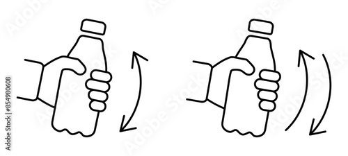 Shake well before use vector. Shake the bottle well icon.