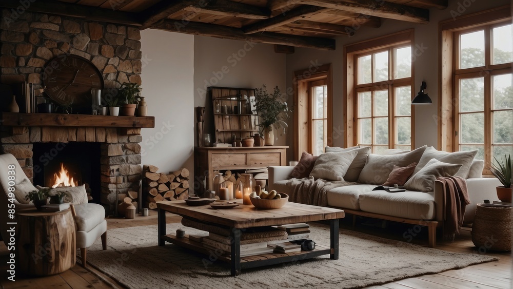 Cozy living room with a Scandinavian accent Cozy living room with a Scandinavian accent