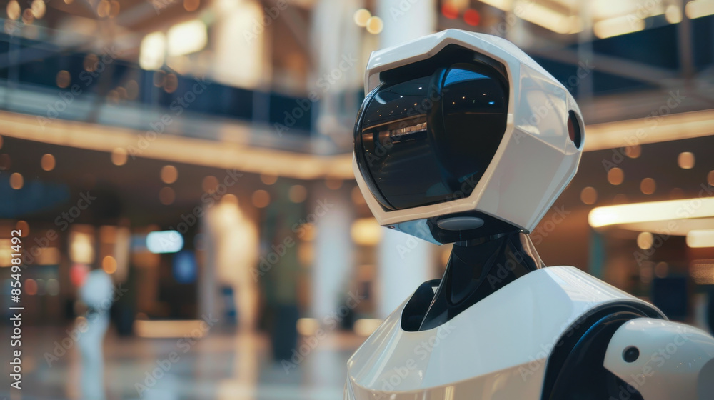 A humanoid robot gathering information in a modern environment, representing the concept of AI-driven journalism and the future of news reporting with advanced technology. A humanoid robot gathering information in a modern environment, representing the concept of AI-driven journalism and the future of news reporting with advanced technology.