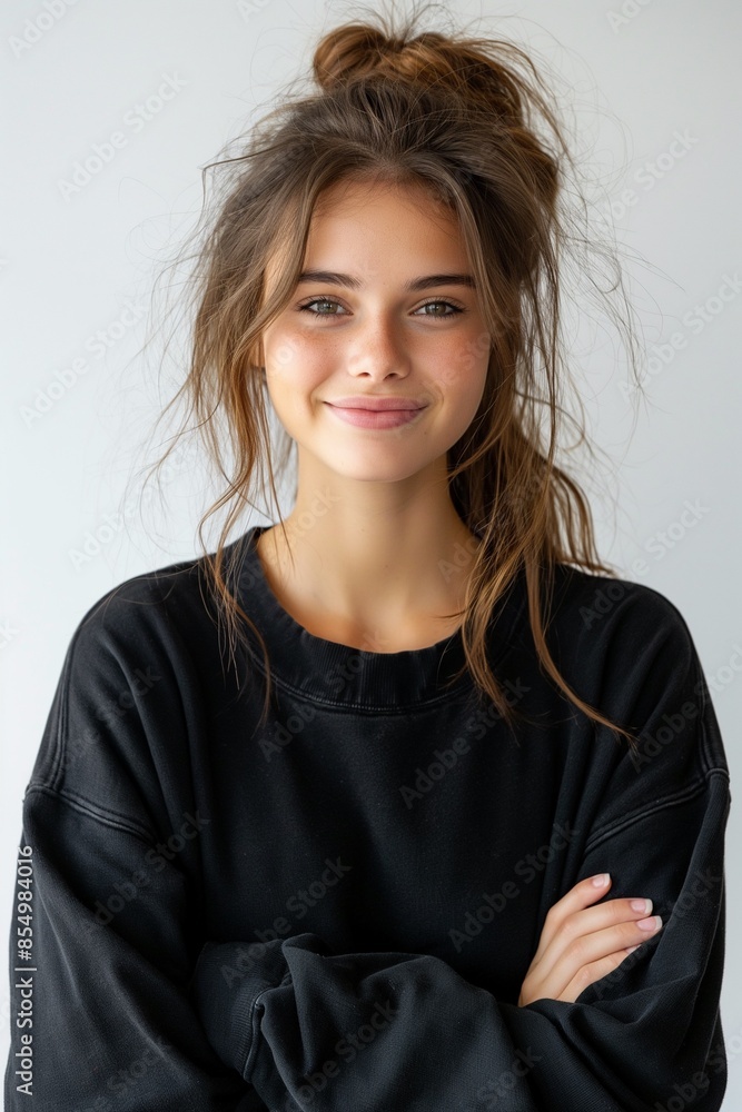 Photo of a happy student smiling and looking into the camera, representing youth, joy, and academic life. Perfect for educational themes, student life, and positive imagery. Photo of a happy student smiling and looking into the camera, representing youth, joy, and academic life. Perfect for educational themes, student life, and positive imagery.