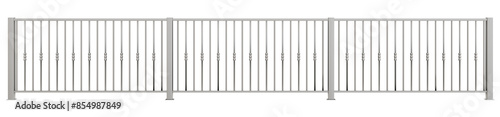 Canvastavla This 3D render showcases a captivating Indochine balustrade with handrail and decorative elements, blending timeless style with modern safety (transparent background)