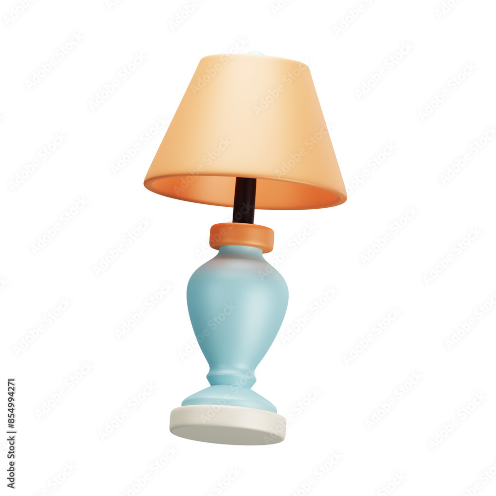 table lamp with rabbit 3D illustration table lamp with rabbit 3D illustration