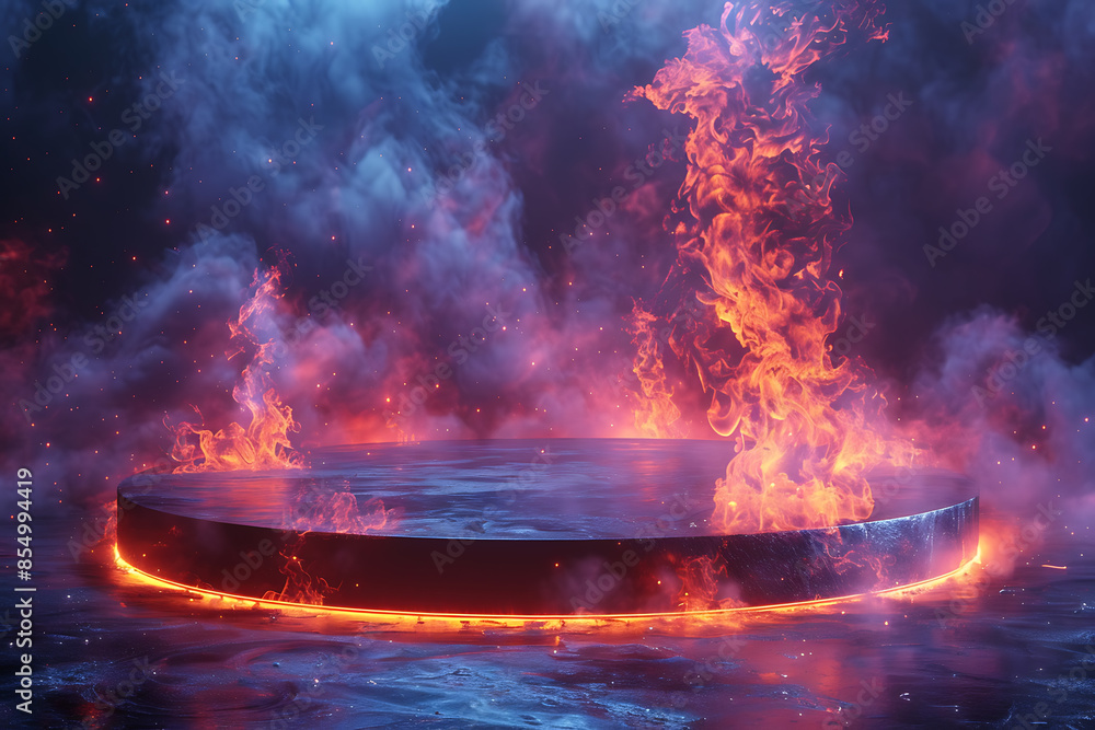 Background fire and lava podium, 3d product render stand. podium stage minimal abstract background beauty dreamy space studio pedestal
Background fire and lava podium, 3d product render stand. podium stage minimal abstract background beauty dreamy space studio pedestal