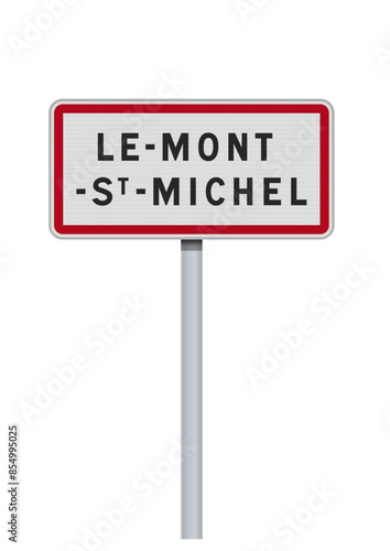 Panneau d'entrée du Mont Saint-Michel (Manche) en vectoriel