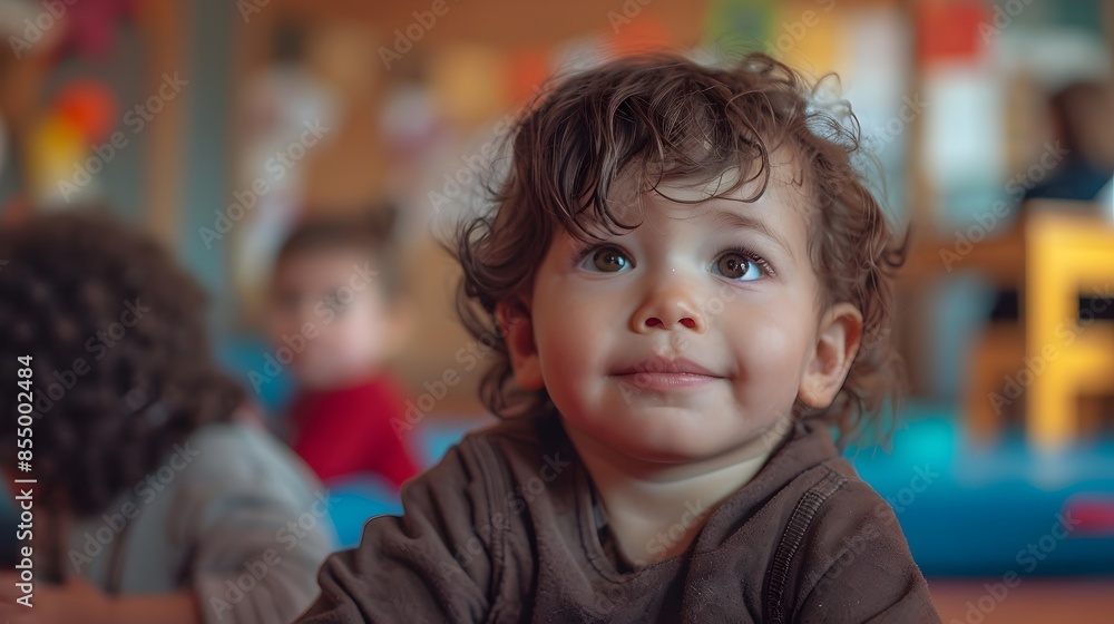 Cinematic Photography of Diverse Toddlers in Playgroup Setting Cinematic Photography of Diverse Toddlers in Playgroup Setting