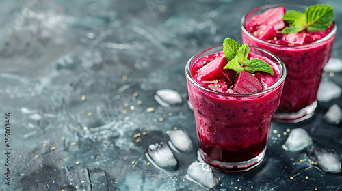 Beetroot smothie in glass, healthy drink
