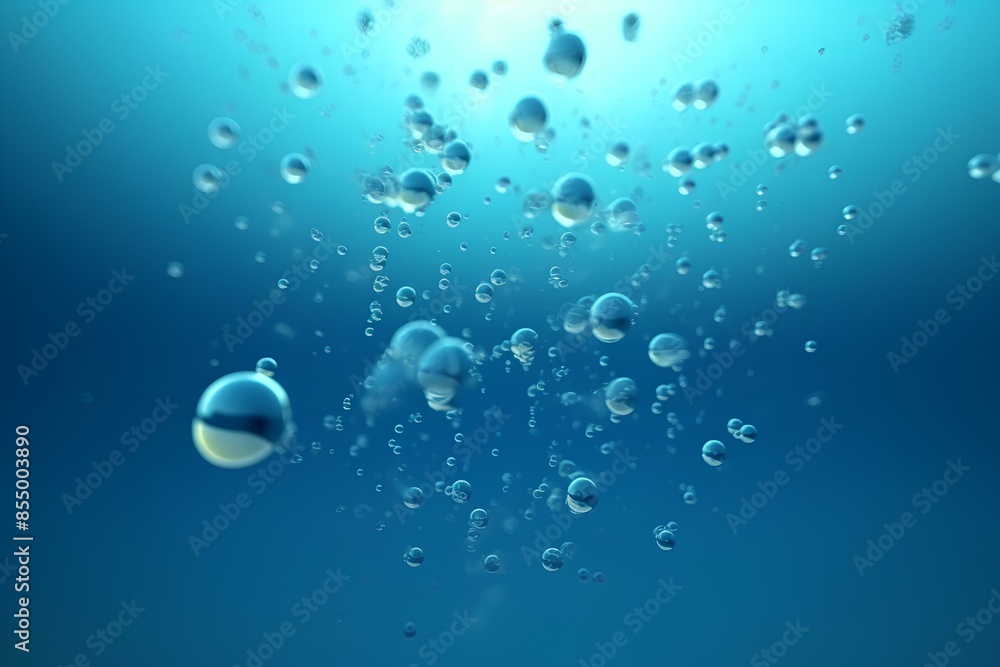 water drops on blue background made by midjourney water drops on blue background made by midjourney