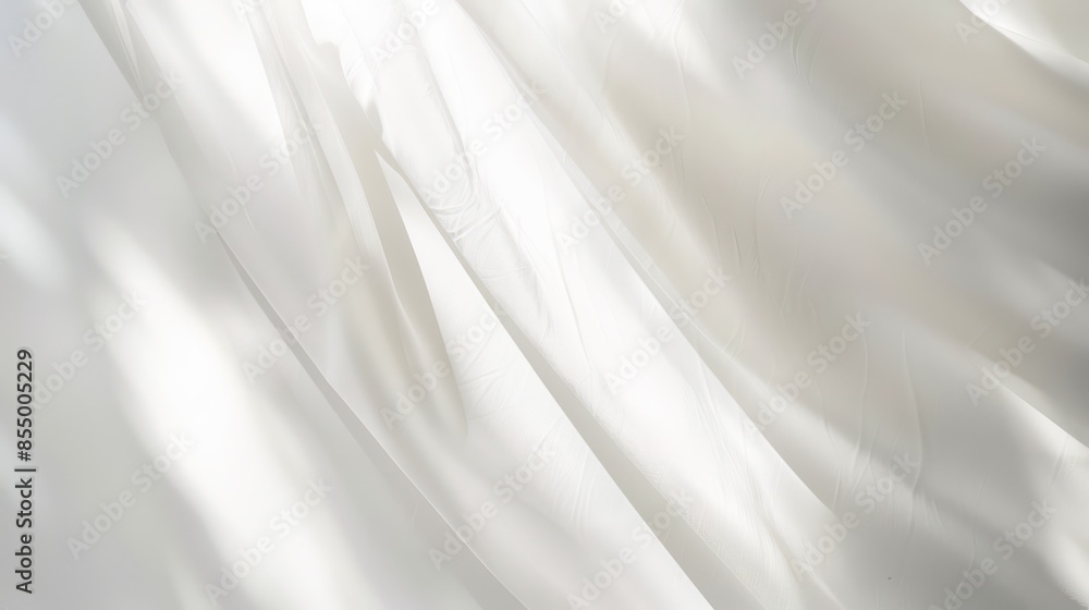 Obraz premium Gray shadow and light blur abstract background on white wall from window. Architecture stripe dark shadows indoor in room background, monochrome, black and white