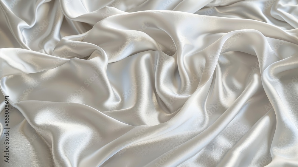 Elevate your design with the exquisite charm of this white silver fabric, featuring a silky satin texture that radiates elegance and refinement Elevate your design with the exquisite charm of this white silver fabric, featuring a silky satin texture that radiates elegance and refinement