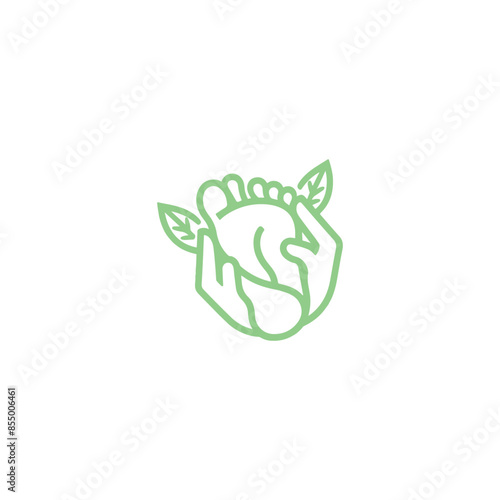 foot care logo, foot spa logo, footcare clinic logo, podiatry Reflexology logo design, Foot and ankle, Ankle and green branch with leaves vector design.