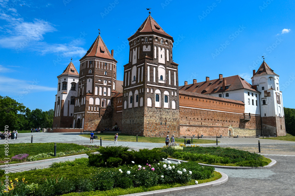 Naklejka premium View at the castle of Mir in Belarus