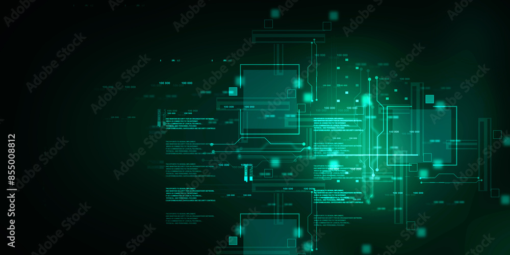 2d illustration Abstract futuristic electronic circuit technology background 2d illustration Abstract futuristic electronic circuit technology background