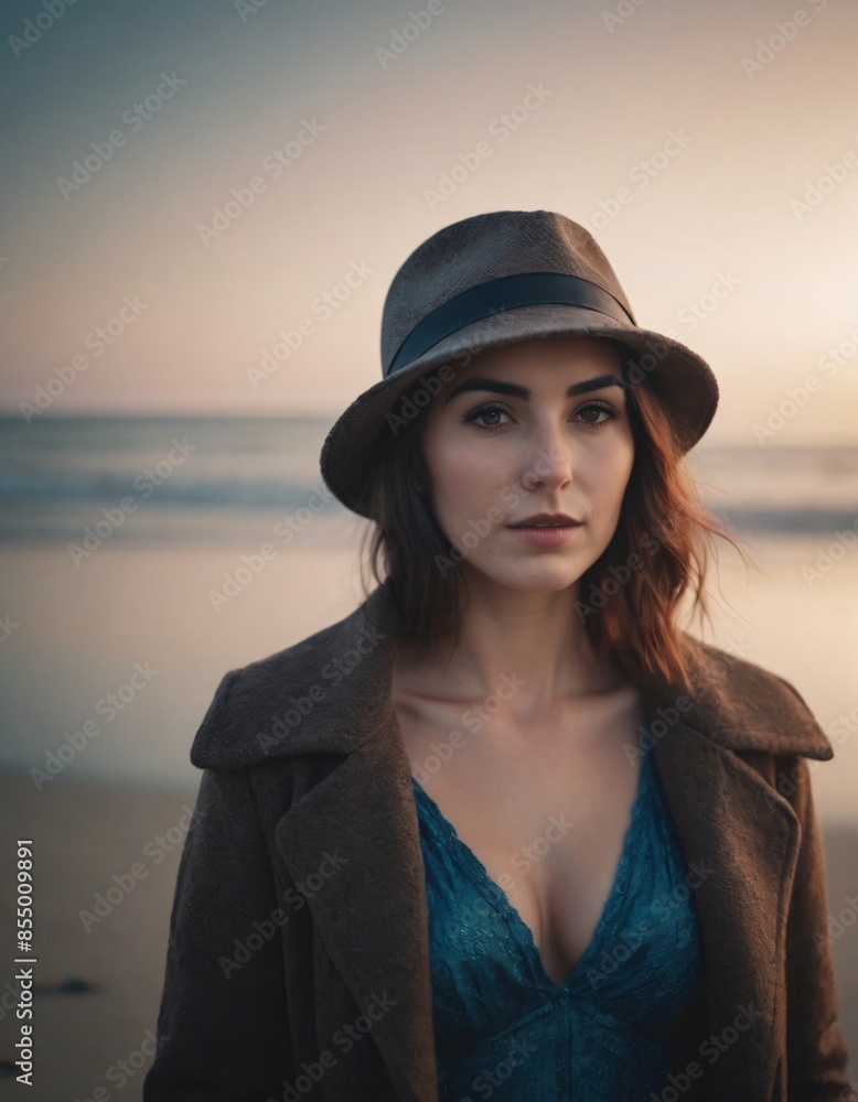 A mysterious woman on the beach A mysterious woman on the beach