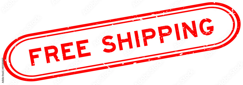 Grunge red free shipping word rubber seal stamp on white background Grunge red free shipping word rubber seal stamp on white background