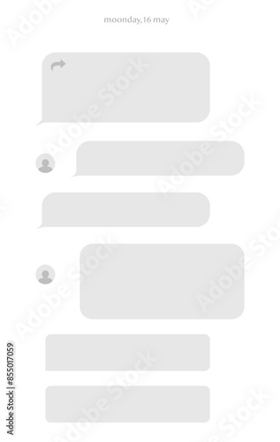 Vector illustration of different size of direct messages bubbles