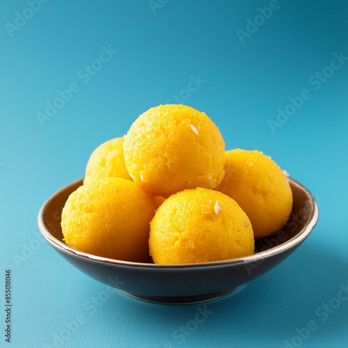 Indian sweet food besan laddu photo