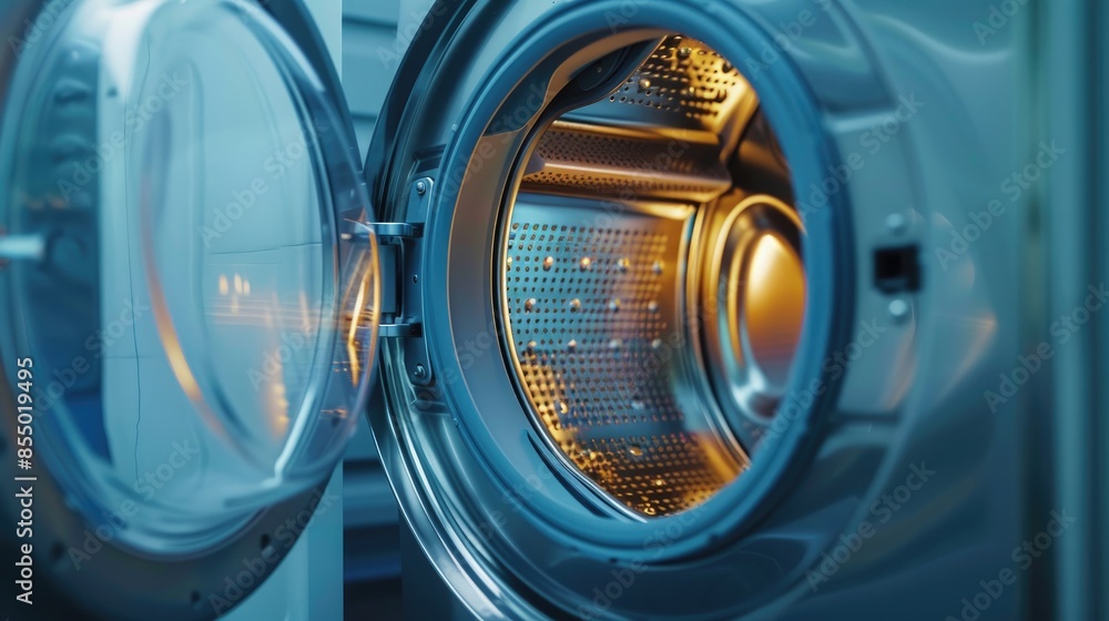 A special picture of the inner world of a washing machine. Generative AI A special picture of the inner world of a washing machine. Generative AI