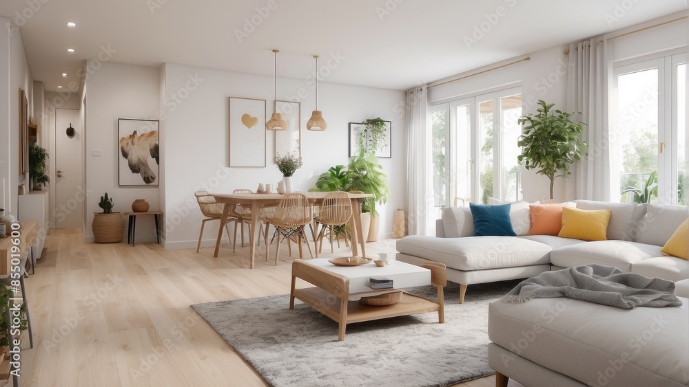 Cozy living room with a Scandinavian accent Cozy living room with a Scandinavian accent