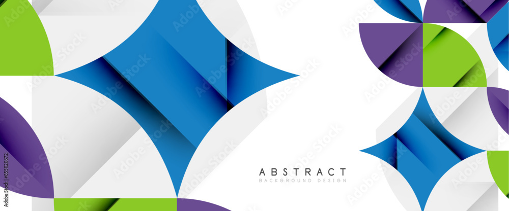 Minimal geometric elements on white. Petals, round triangles, star Minimal geometric elements on white. Petals, round triangles, star