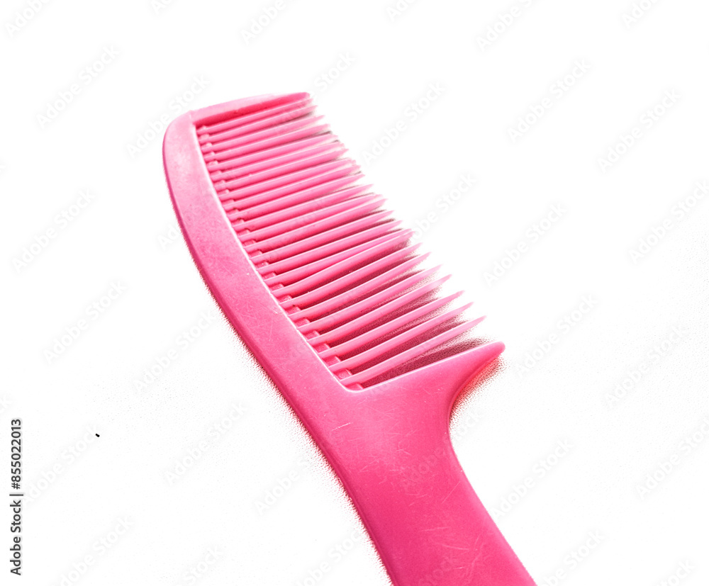 pink hair comb isolated on white background pink hair comb isolated on white background