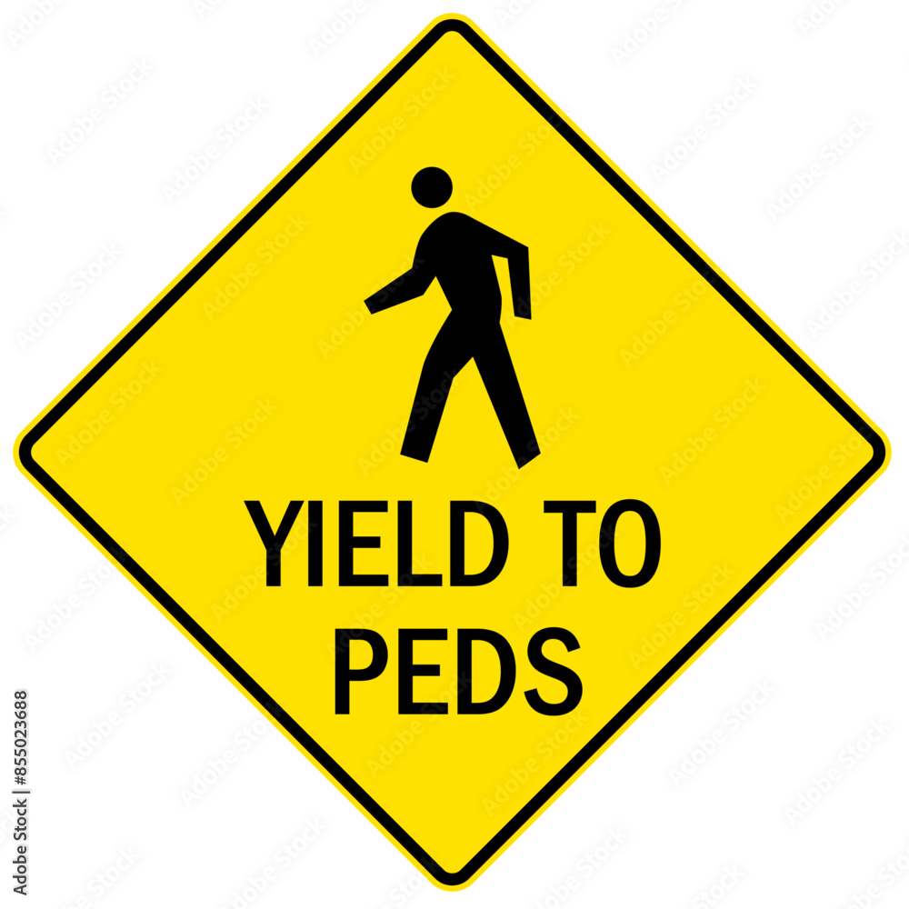 Pedestrian walkways sign yield to pedestrians Pedestrian walkways sign yield to pedestrians
