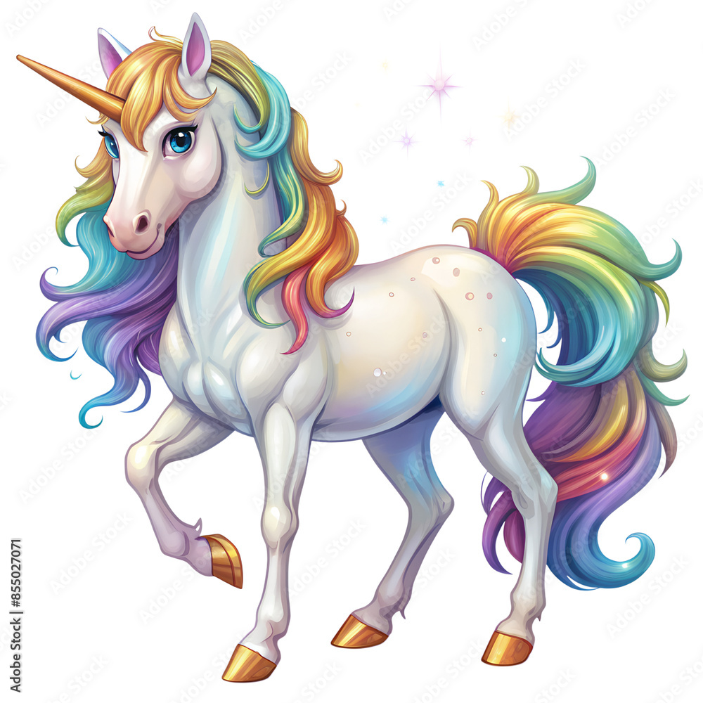 Beautiful Rainbow Unicorn. Generative Ai Beautiful Rainbow Unicorn. Generative Ai
