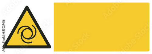 ISO warning safety signs_warning ; automatic start-up your custom message here landscape size 1/2 a4,a3,a2,a1