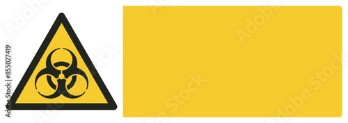ISO warning safety signs_warning ; biological hazard your custom message here landscape size 1/2 a4,a3,a2,a1