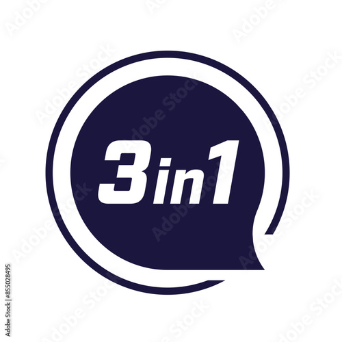 Vector sign 3 in 1. Sign for product packaging label.
