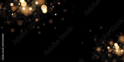 Vector Christmas background with bokeh effect and sparkles. An elegant combination of blurry points of light and shimmering particles creates an atmosphere of magic and celebration.