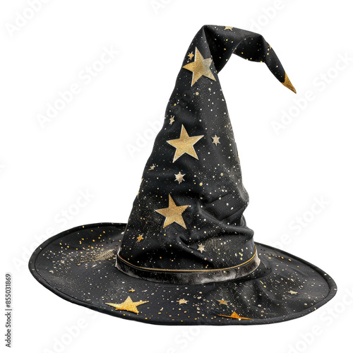 Wizard hat isolated on the white background