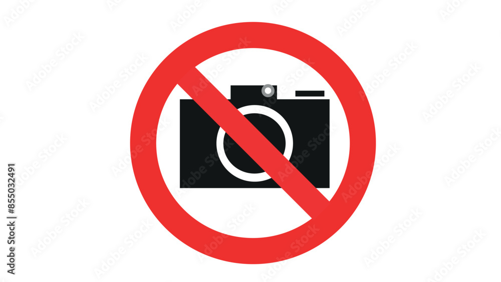 Sign prohibiting photography, prohibition of taking photos, prohibition of photography Sign prohibiting photography, prohibition of taking photos, prohibition of photography