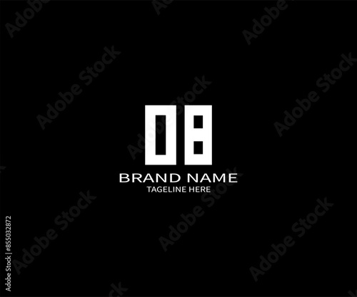 DB LETTER LOGO Design ONE BLACK BACKGROUND