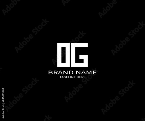 DG LETTER LOGO Design ONE BLACK BACKGROUND