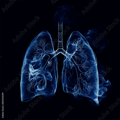 Anatomy of human lungs, Healthcare and medicine concept.