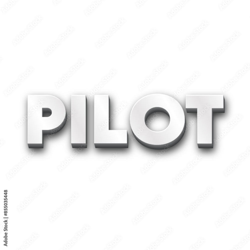 3D Pilot text poster art 3D Pilot text poster art