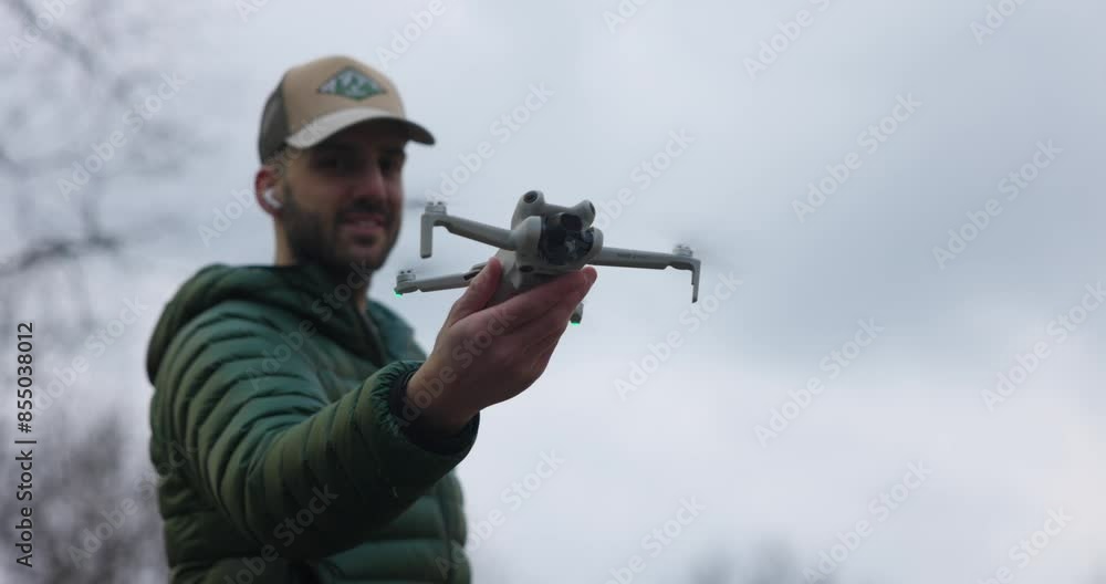 Precise landing on palm hand of drone pilot Precise landing on palm hand of drone pilot