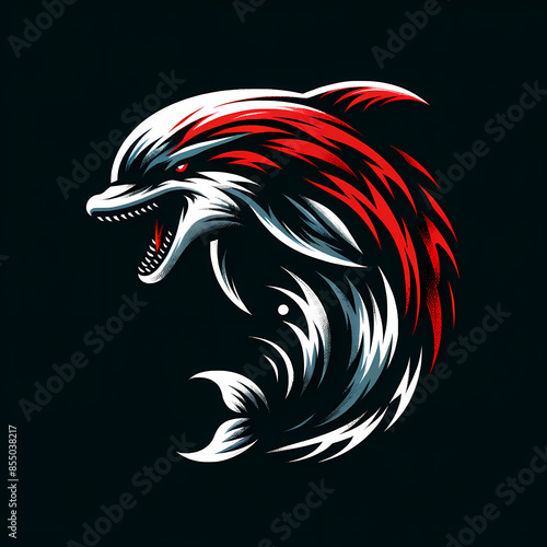 Wallpaper Mural angry dolphin beast Torontodigital.ca