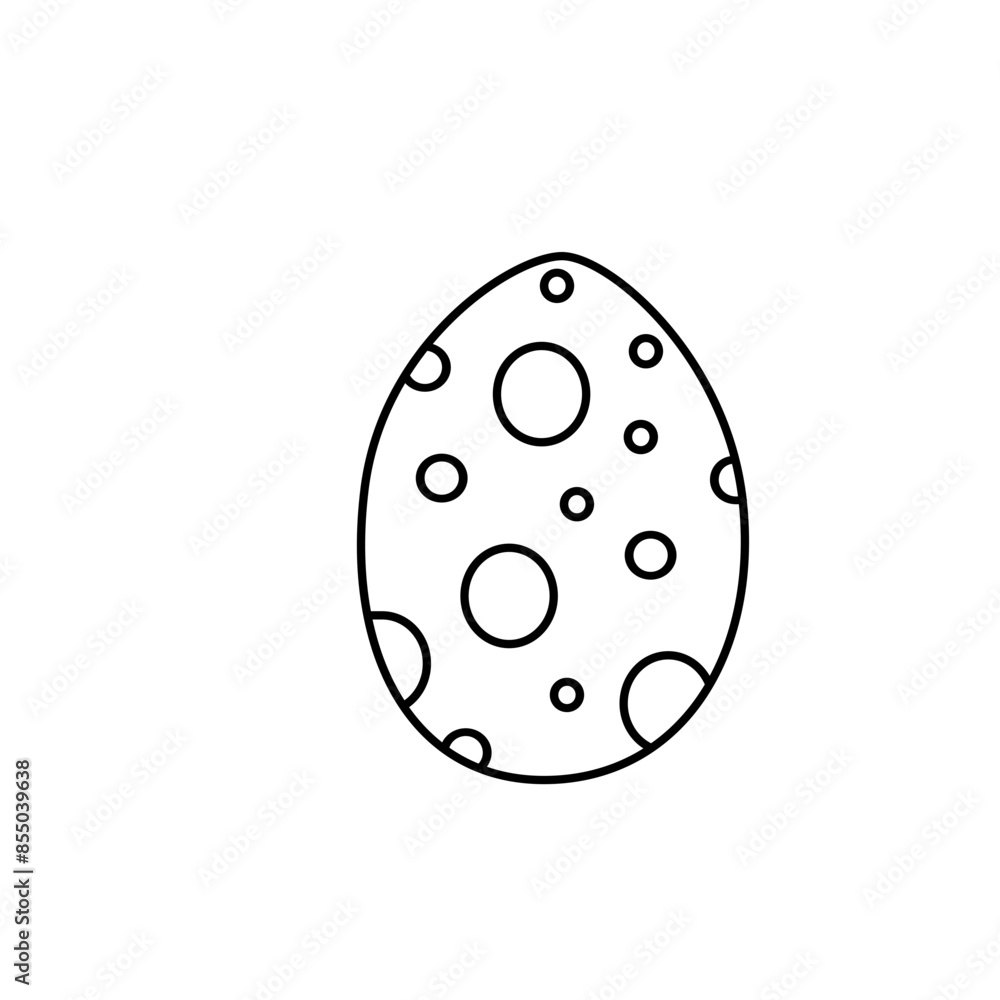 patterned easter eggs line illustration patterned easter eggs line illustration