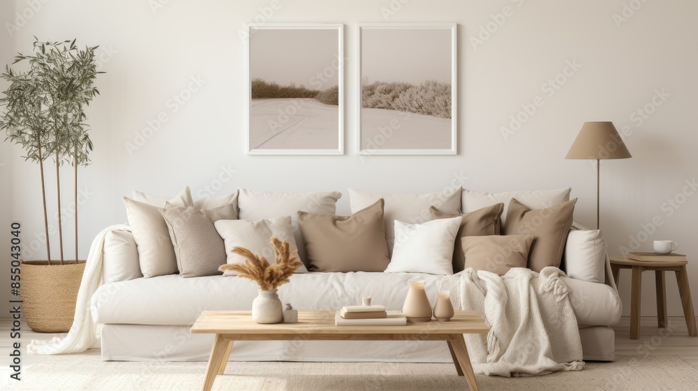 Fototapeta premium Cozy Living Room Interior
