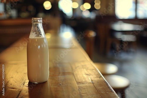 Glass bottle containing fresh milk, ideal for maximum freshness and longer preservation