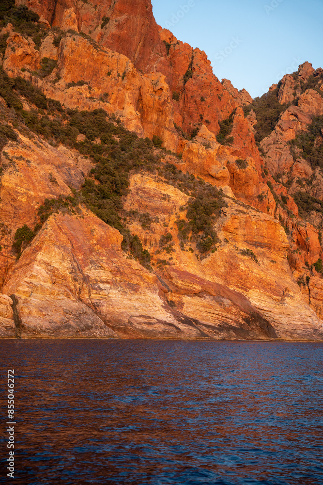 Scandola Natural Reserve, Corsica Island. Seascape, south France.