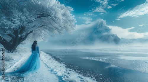 Awesome photograph of a snow queen at Toolo Bay. photo