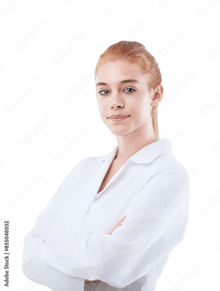 Confident businesswoman on transparent background Confident businesswoman on transparent background