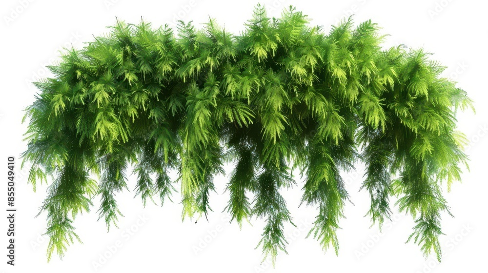 3d render of hanging asparagus densiflorus fern plant isolated on white 3d illustrations 3d render of hanging asparagus densiflorus fern plant isolated on white 3d illustrations