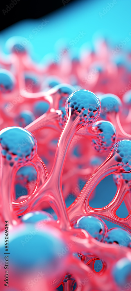 Fototapeta premium Organic Pink Fluid Abstract