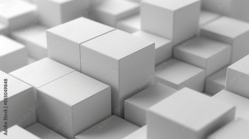 abstract 3d white cubes on square tech background futuristic geometric wallpaper illustration abstract 3d white cubes on square tech background futuristic geometric wallpaper illustration